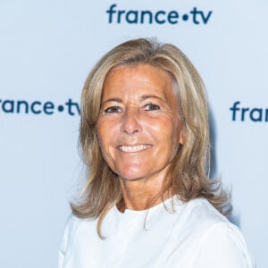 Claire Chazal lors du photocall dans le cadre de la conférence de presse de France Télévisions au Pavillon Gabriel à Paris, France, le 24 août 2021. © Pierre Perusseau/Bestimage 