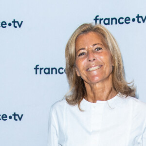 Claire Chazal lors du photocall dans le cadre de la conférence de presse de France Télévisions au Pavillon Gabriel à Paris, France, le 24 août 2021. © Pierre Perusseau/Bestimage 