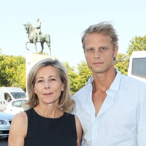 Arnaud Lemaire et Claire Chazal au défilé haute couture Armani Privé automne hvier 2011/2012 à Paris, le 5 juillet 2011