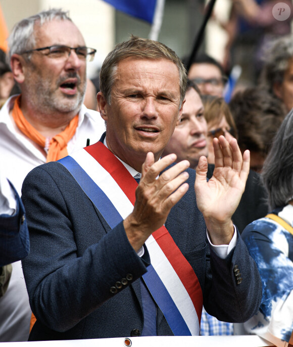 Manifestation contre la mise en place du pass sanitaire, à l'appel de Florian Philppot et de son parti "Les Patriotes". Paris