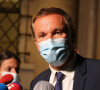 Nicolas Dupont-Aignan - Réunion d'information au sujet de l'épidémie de coronavirus (COVID-19) au ministère de la santé à Paris le 22 septembre 2020. © Panoramic / Bestimage