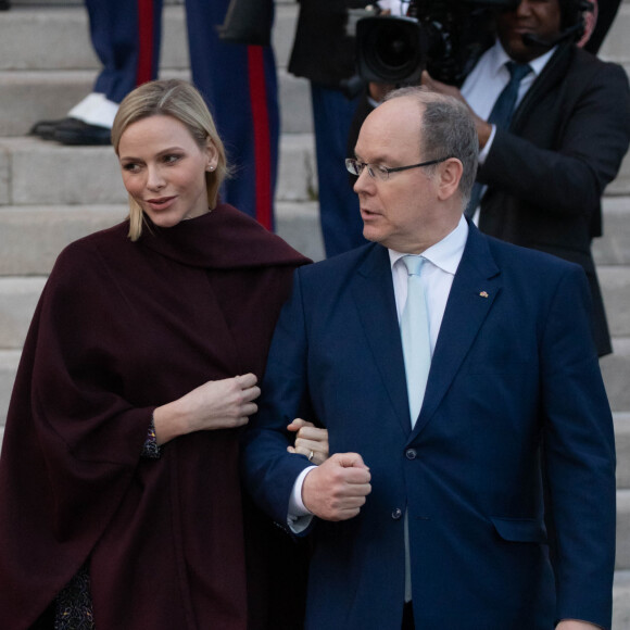 Le prince Souverain Albert II de Monaco et sa femme la princesse Charlene à Monaco. © Olivier Huitel PRM / Bestimage