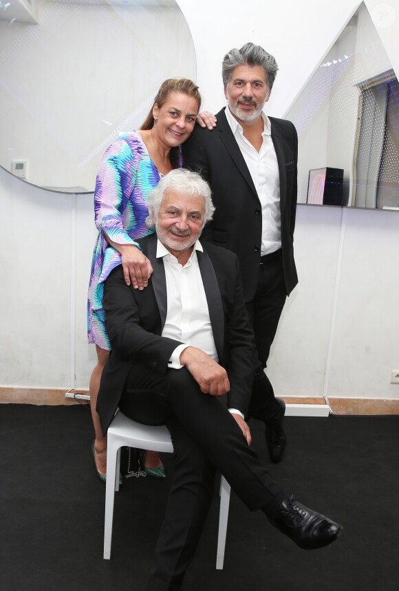 Exclusif - Franck Provost avec ses enfants Olivia Provost et Fabien Provost lors de la soirée "Sandra and Co" pendant le 70 ème Festival International du film de Cannes, France, le 20 mai 2017.