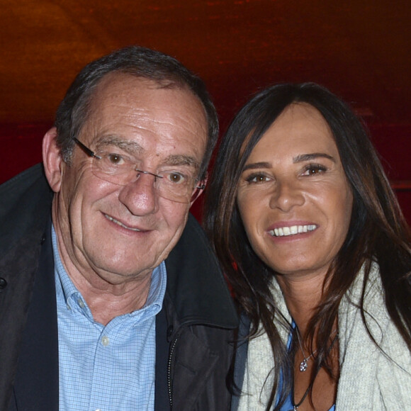 Exclusif - Jean-Pierre Pernaut et sa femme Nathalie Marquay - Les célébrités assistent au One Woman Show de l'humoriste E.Poux "Le syndrome du Playmobil" au Casino de Paris, France, le 15 avril 2019. © Giancarlo Gorassini/Bestimage