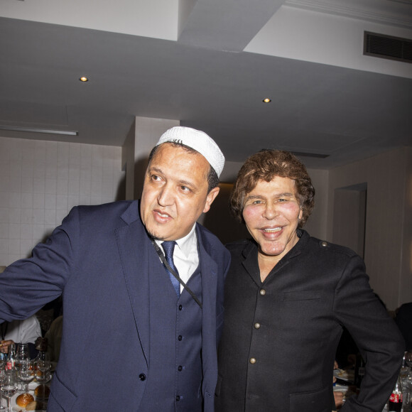 Exclusif - Hassen Chalghoumi (président de la Conférence des Imams de France), Grichka Bogdanoff (Bogdanov) - Dîner de clôture du 1er Colloque des Imams d'Europe pour la lutte contre la radicalisation à Paris le 20 décembre 2020. © Jack Tribeca/Bestimage