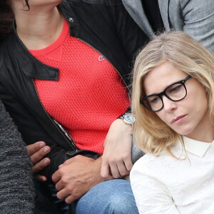 François Vincentelli et sa compagne Alice Dufour - People aux Internationaux de France de tennis de Roland Garros à Paris, le 29 mai 2014.