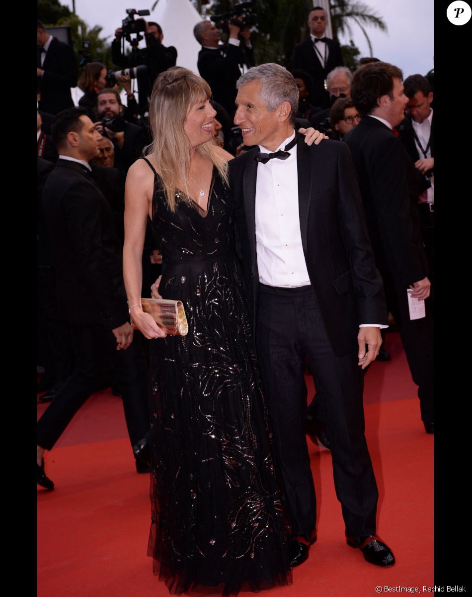 Nagui (Nagui Fam) et sa femme Mélanie Page à la première de "Douleur et Gloire" lors du 72ème Festival International du Film de Cannes, le 17 mai 2019. © Rachid Bellak/Bestimage
