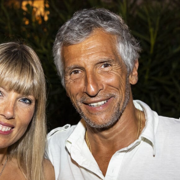 Exclusif - Nagui et sa femme Mélanie Page - Francis Cabrel en concert lors du festival de Ramatuelle le 2 aout 2018. C'est la première fois qu'il vient chanter au festival de Ramatuelle. © Cyril Bruneau/Bestimage