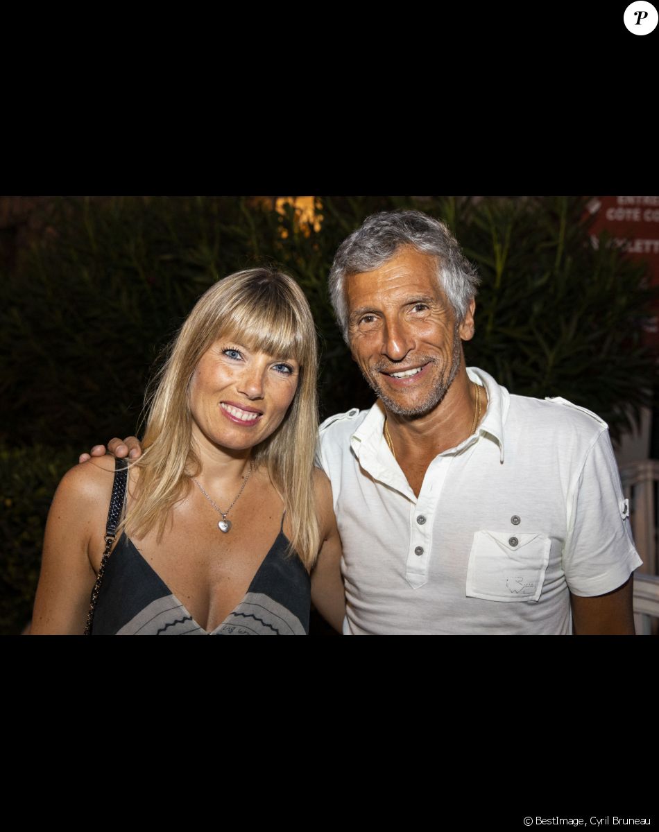 Exclusif - Nagui et sa femme Mélanie Page - Francis Cabrel en concert lors du festival de Ramatuelle le 2 aout 2018. C'est la première fois qu'il vient chanter au festival de Ramatuelle. © Cyril Bruneau/Bestimage