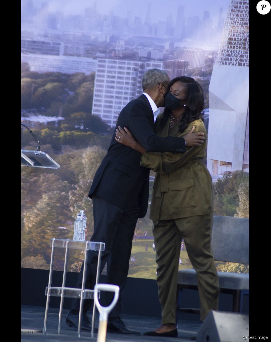 Barack et Michelle Obama - Inauguration officielle du Obama Presidential Center à Chicago. Le 28 septembre 2021. © Karen I. Hirsch/Zuma Press/Bestimage