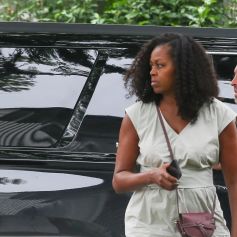 Michelle Obama est allée rendre visite à une amie après avoir déjeuné à Martha's Vineyard dans le Massachusetts, le 9 août 2021.