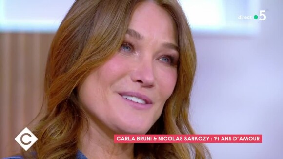 Carla Bruni invitée dans l'émission "C à Vous", sur France 5.