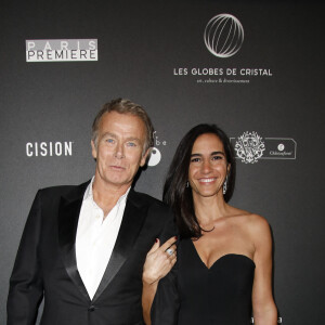 Franck Dubosc et sa femme Danièle arrivent à la 14ème cérémonie des Globes de Cristal, à la salle Wagram à Paris, le 4 février 2019. © Marc Ausset-Lacroix/Bestimage