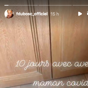 Franck Dubosc aux petits soins avec son épouse Danièle, positive au coronavirus. Le 3 janvier 2021 sur Instagram.