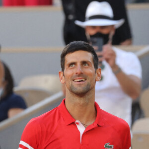 Novak Djokovic - Novak Djokovic s'est imposé face à Stefanos Tsitsipas en finale des internationaux de tennis de Roland Garros à Paris, le 13 juin 2021. © Dominique Jacovides/Bestimage