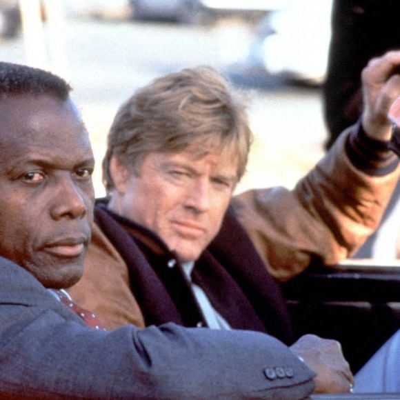 Archives - Sidney Poitier et Robert Redford sur le tournage du film "Les Experts" 1992 