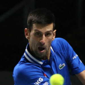 Novak Djokovic - Tennis : 1/2 finale de la Coupe Davis Serbie Vs Croatie à Madrid. La croatie en finale. © Laurent Lairys / Panoramic / Bestimage