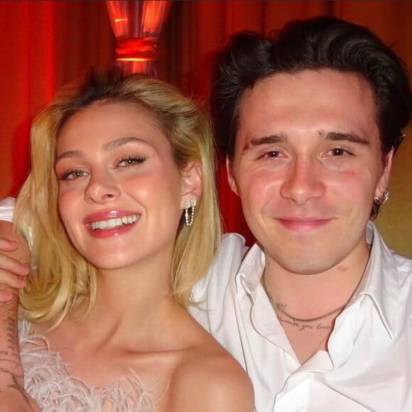 Brooklyn Beckham et sa fiancée Nicola Ann Peltz. Janvier 2022.