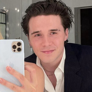 Brooklyn Beckham et sa fiancée Nicola Ann Peltz. Janvier 2022.