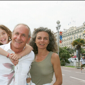 Patrice Laffont, sa femme Valérie et leur fille Mathilde à Nice.