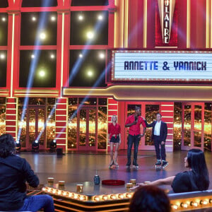 Exclusif - Yannick et Annette avec Jean-Marc Généreux - Enregistrement de l'émission "Spectaculaire" à Paris, diffusée le 15 janvier sur France 2. © Pierre Perusseau / Bestimage