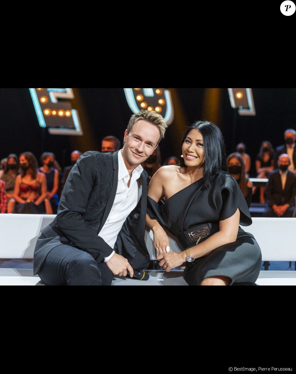 Exclusif - Cyril Féraud et Anggun - Enregistrement de l'émission "Spectaculaire" à Paris, diffusée le 15 janvier sur France 2. © Pierre Perusseau / Bestimage