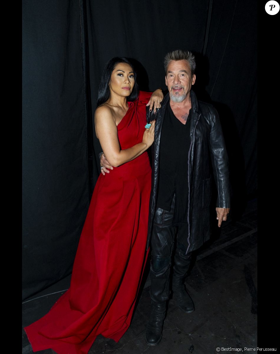 Exclusif - Florent Pagny et Anggun - Backstage de l'émission "Spectaculaire" à Paris, diffusée le 15 janvier sur France 2. © Pierre Perusseau / Bestimage