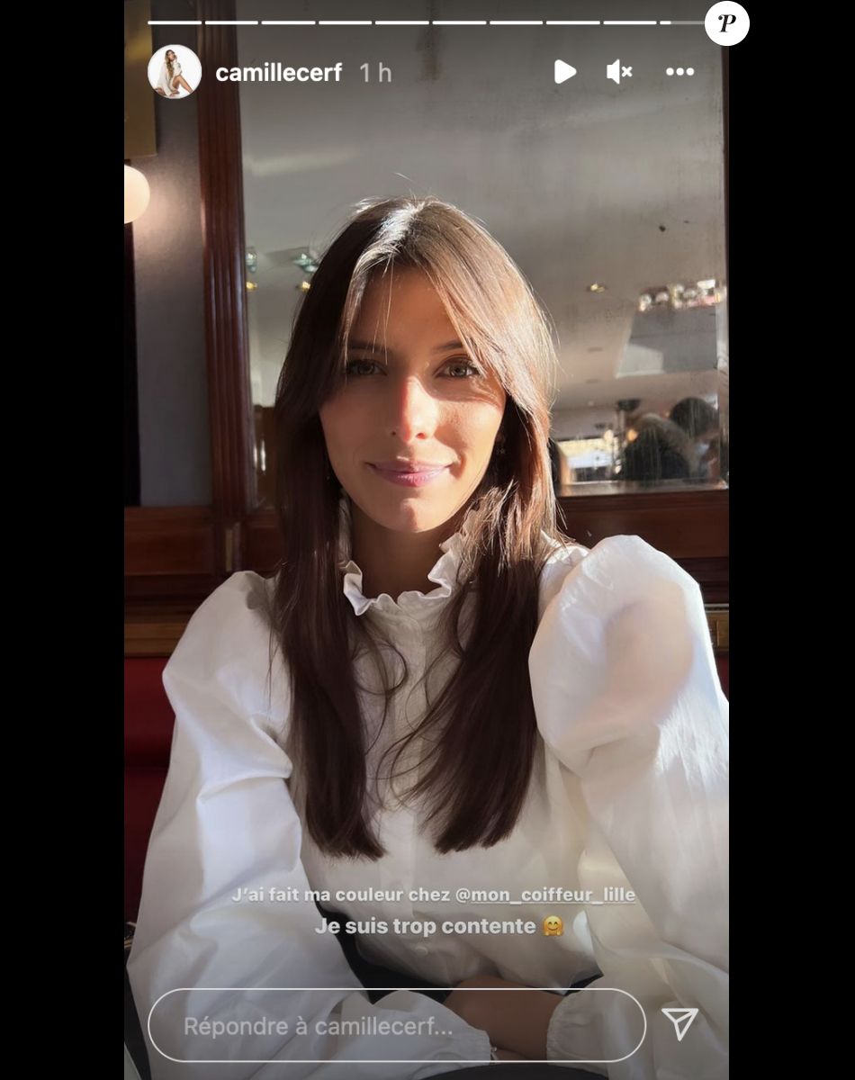 Camille Cerf dévoile son nouveau look sur Instagram