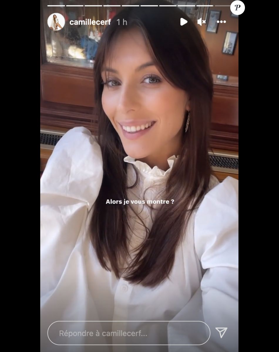 Camille Cerf dévoile son nouveau look sur Instagram
