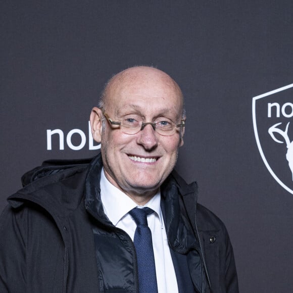 Exclusif - Bernard Laporte (président de la Fédération française de rugby) - Nobis fête ses 15 ans en inaugurant sa nouvelle boutique dans le 2ème arrondissement de Paris, France, le 25 novembre 2021. © Pierre Perusseau/Bestimage$