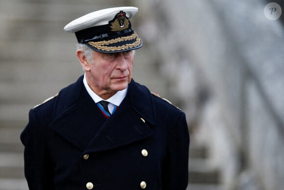 Le prince Charles, prince de Galles et amiral de la flotte, préside les divisions du Lord High Admiral au Britannia Royal Naval College de Dartmouth. 