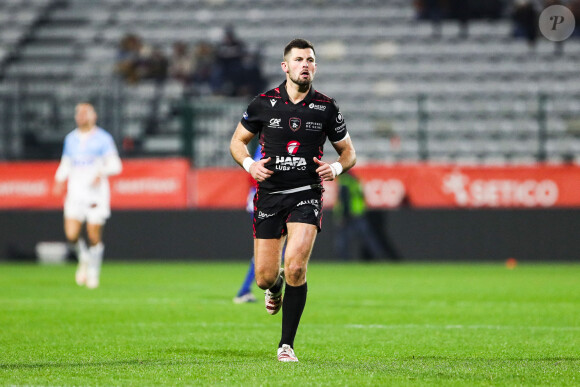 Jordan Michallet pendant un match entre Rouen Normandie et l'Aviron Bayonnais au Stade Robert Diochon le 17 décembre 2021 à Rouen, France. (Photo by Maxime Le Pihif/Icon Sport/ABACAPRESS.COM)