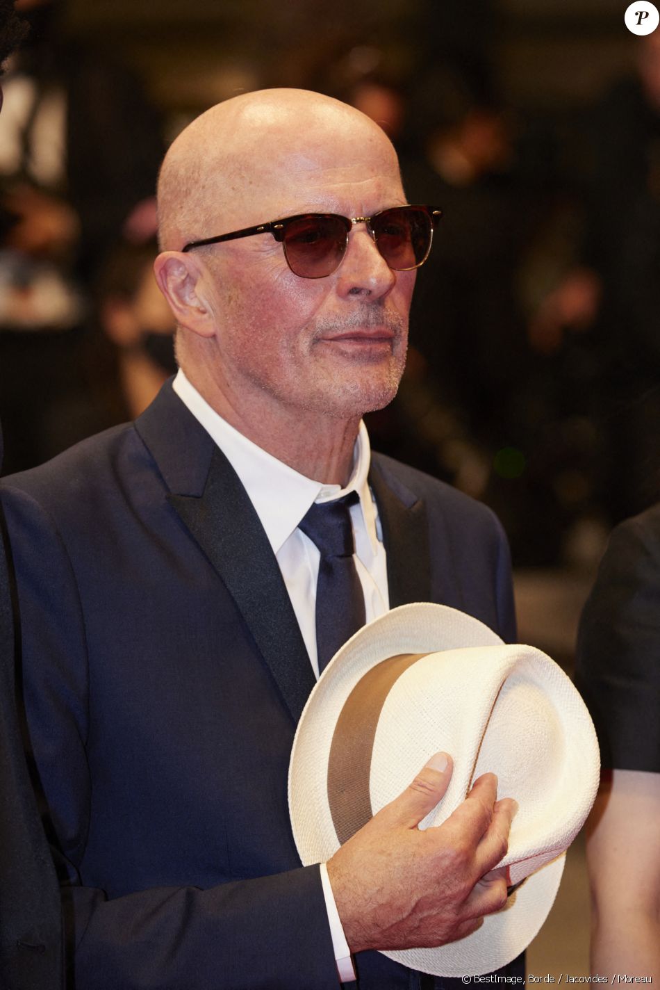 Jacques Audiard Montée des marches du film Les Olympiades lors du 74e