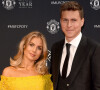 Victor Lindelof et sa compagne Maja Nilsson - Soirée du prix du joueur de l'année de Manchester United 2018 au stade Old Trafford à Manchester.