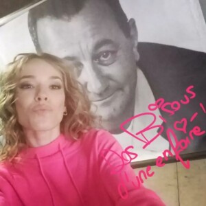 Elodie Fontan dans les coulisses de l'émission "Les Enfoirés". Le 22 janvier 2022.
