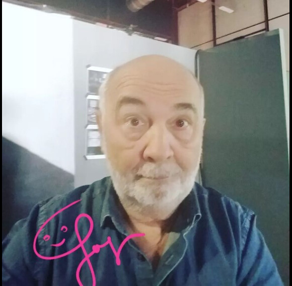 Gérard Jugnot dans les coulisses de l'émission "Les Enfoirés". Le 22 janvier 2022.