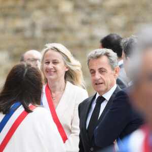 Nicolas Sarkozy et Valérie Pécresse au Mont Valérien pour le 80ème anniversaire de l'appel du 18 juin à Suresnes, France, le 18 juin 2020.