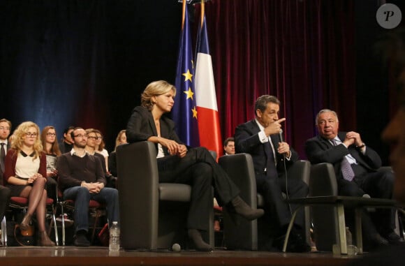 Valérie Pecresse, Nicolas Sarkozy, Gérard Larcher - Nicolas Sarkozy, en meeting à Velizy-Villacoublay dans les Yvelines
