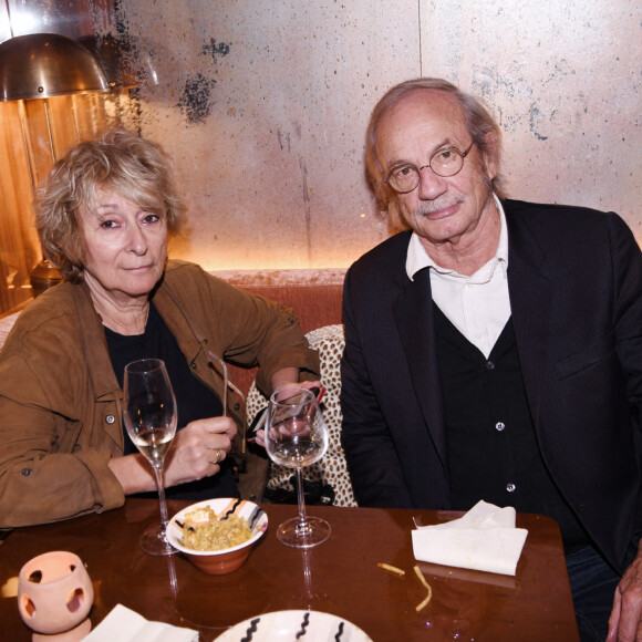 Exclusif - Patrick Chesnais et sa femme Josiane Stoléru - Soirée d'inauguration du restaurant "Le Mimosa" de JF. Piège, B.Joannin (Président du Amiens SC) et B.Patou à Paris. © Rachid Bellak/Bestimage 