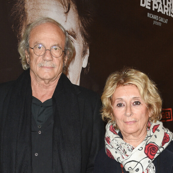 Exclusif -  Patrick Chesnais et sa femme Josiane Stoléru - Célébrités à la repésentation "An Evening With Al Pacino" au théâtre de Paris à Paris, France, le 22 octobre 2018. © Coadic Guirec/Bestimage 