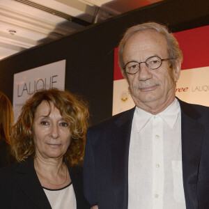 Patrick Chesnais et sa femme Josiane Stoleru - Diner de gala du 93 eme Grand Prix d'Amerique au Pavillon d'Armenonville le 25/01/2014