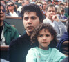 Archives - Jean-Luc Lahaye et sa fille Margaux à Roland-Garros en 1989.