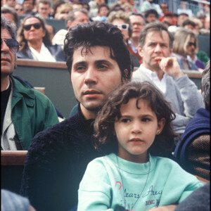 Archives - Jean-Luc Lahaye et sa fille Margaux à Roland-Garros en 1989.