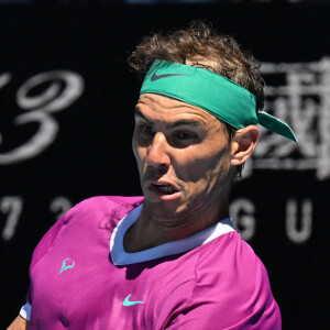 Rafael Nadal face à Yannick Hanfmann à l'Open d'Australie. Melbourne, le 19 janvier 2022. © Sydney Low/CSM via Zuma Press/Bestimage