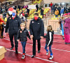 Le prince Albert II de Monaco, la princesse Stéphanie de Monaco, le prince Jacques, la princesse Gabriella - Seconde édition de la Fight Aids Cup, un match de football caritatif au stade Louis II © Bruno Bebert/Bestimage