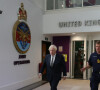 Le Premier ministre Boris Johnson lors de sa visite au quartier général de Northwood, le quartier général conjoint permanent des forces armées britanniques, à Eastbury, Royaume Uni, le 26 août 2021.