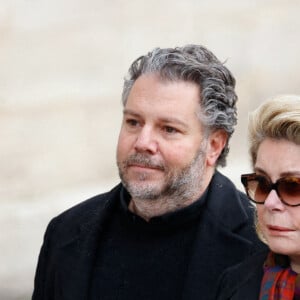 Guest, Catherine Deneuve - Arrivées aux obsèques (bénédiction) de Gaspard Ulliel en l'église Saint-Eustache à Paris. Le 27 janvier 2022 © Jacovides-Moreau / Bestimage