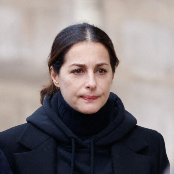 Amira Casar - Arrivées aux obsèques (bénédiction) de Gaspard Ulliel en l'église Saint-Eustache à Paris. Le 27 janvier 2022 © Jacovides-Moreau / Bestimage