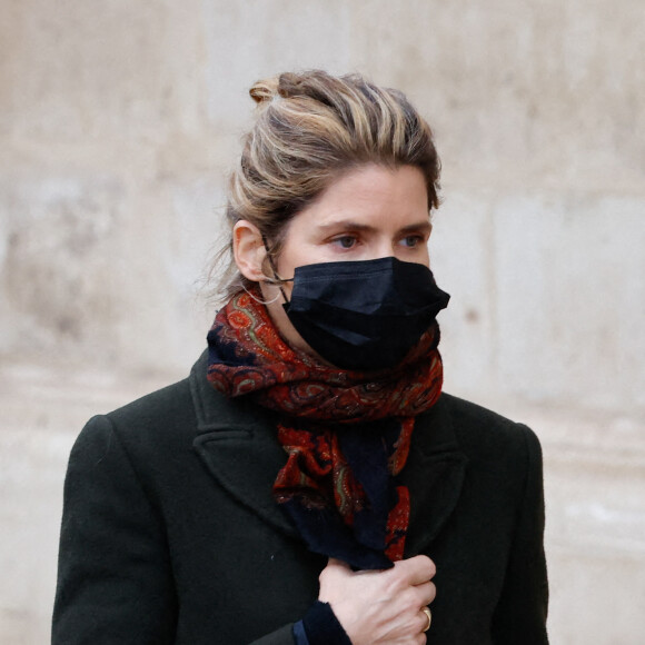 Alice Taglioni - Arrivées aux obsèques (bénédiction) de Gaspard Ulliel en l'église Saint-Eustache à Paris. Le 27 janvier 2022 © Jacovides-Moreau / Bestimage