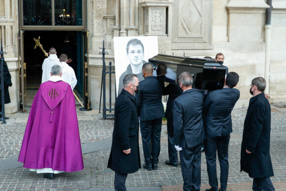 Arrivées aux obsèques (bénédiction) de Gaspard Ulliel en l'église Saint-Eustache à Paris. Le 27 janvier 2022 © Jacovides-Moreau / Bestimage